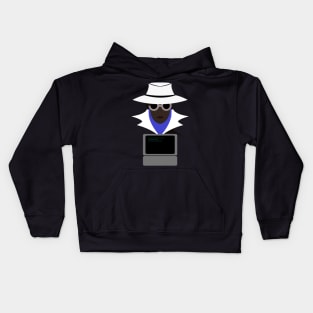 Lady White (Afro W/Computer): A Cybersecurity Design Kids Hoodie